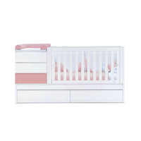 Cuna convertible 70x140 cm blanca/rosa · Sero Kubo Quarzo K551-M7759