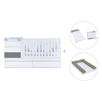 Cuna convertible 70x140 cm blanca/antracita · Sero Kubo Antracita K551-M7758