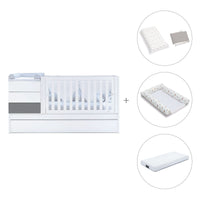 Cuna convertible 70x140 cm blanca/antracita · Sero Kubo Antracita K551-M7758