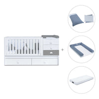 Cuna convertible 70x140 cm blanca/antracita · Sero Bubble Antracita K554-M7758