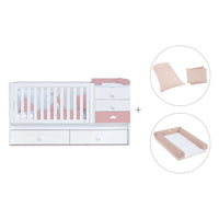 Cuna convertible 70x140 cm blanca/rosa · Sero Bubble Quarzo K554-M7759