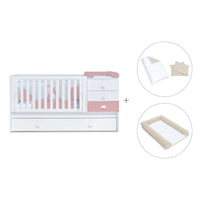 Cuna convertible 70x140 cm blanca/rosa · Sero Bubble Quarzo K554-M7759