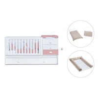 Cuna convertible 70x140 cm blanca/rosa · Sero Bubble Quarzo K554-M7759