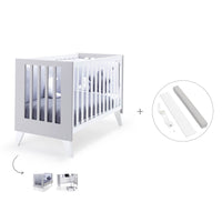 Cuna colecho 60x120 cm (4en1) blanco/gris · Nexo Due Grey C187D-M7778