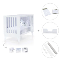 Cuna colecho blanca 60x120 cm (4en1) · Nexo Due White C187D-M7700