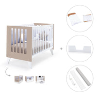 Cuna colecho 60x120 cm (4en1) blanco/beige · Nexo Due Arena C187D-M7753