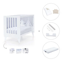 Cuna colecho blanca 60x120 cm (4en1) · Nexo Due White C187D-M7700