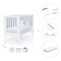 Cuna colecho blanca 60x120 cm (4en1) · Nexo Due White C187D-M7700