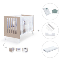 Cuna colecho 60x120 cm (4en1) blanco/beige · Nexo Due Arena C187D-M7753