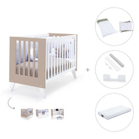 Cuna colecho 60x120 cm (4en1) blanco/beige · Nexo Due Arena C187D-M7753
