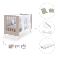 Cuna colecho 60x120 cm (4en1) blanco/beige · Nexo Due Arena C187D-M7753