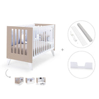 Cuna colecho 60x120 cm (4en1) blanco/beige · Nexo Due Arena C187D-M7753