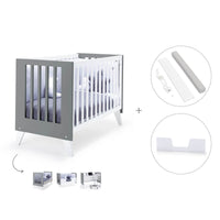 Cuna colecho 60x120 cm (4en1) blanco/antracita · Nexo Due Antracita C187D-M7758