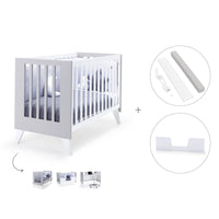 Cuna colecho 60x120 cm (4en1) blanco/gris · Nexo Due Grey C187D-M7778