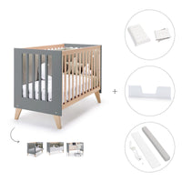 Cuna de colecho 60x120 cm (4en1) madera/antracita · Nexor Due Antracita C187RD-M5895