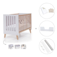 Cuna de colecho 60x120 cm (4en1) madera/blanca · Nexor Due White C187RD-M7795