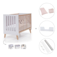 Cuna de colecho 60x120 cm (4en1) madera/blanca · Nexor Due White C187RD-M7795