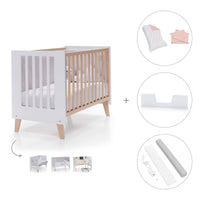 Cuna de colecho 60x120 cm (4en1) madera/blanca · Nexor Due White C187RD-M7795