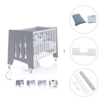Cuna colecho 60x120 cm (5en1) blanco/antracita · Omni Due Antracita C181D-M7758