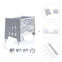 Cuna colecho 60x120 cm (5en1) blanco/antracita · Omni Due Antracita C181D-M7758