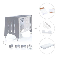 Cuna colecho 60x120 cm (5en1) blanco/antracita · Omni Due Antracita C181D-M7758