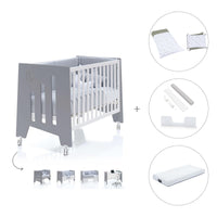 Cuna colecho 60x120 cm (5en1) blanco/antracita · Omni Due Antracita C181D-M7758