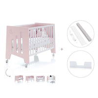Cuna colecho 60x120 cm (5en1) rosa · Omni Due Flamingo C181D-M7742