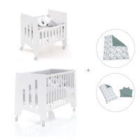 Minicuna 60x80 cm y cuna 60x120 cm (7en1) blanca · Omni Tre White C181T-M7700