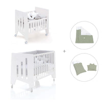 Minicuna 60x80 cm y cuna 60x120 cm (7en1) blanca · Omni Tre White C181T-M7700