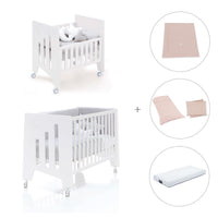 Minicuna 60x80 cm y cuna 60x120 cm (7en1) blanca · Omni Tre White C181T-M7700