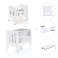 Minicuna 60x80 cm y cuna 60x120 cm (7en1) blanca · Omni Tre White C181T-M7700