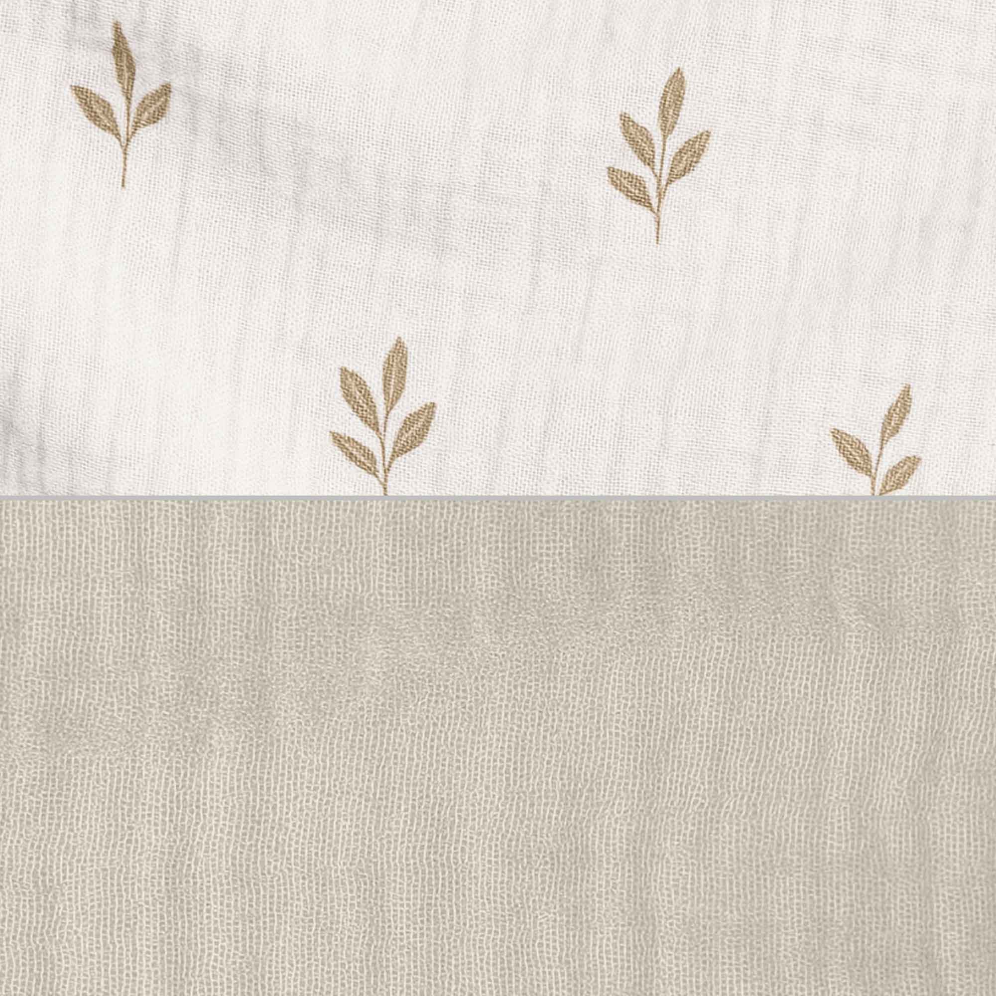 Nido colecho bebés (con cuña) hojas beige · Nandina 666C-116