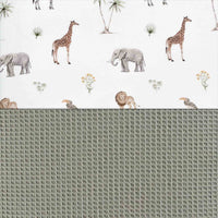 Protector cuna 60x120 cm (reversible) estampado jungla · Natura 607-147