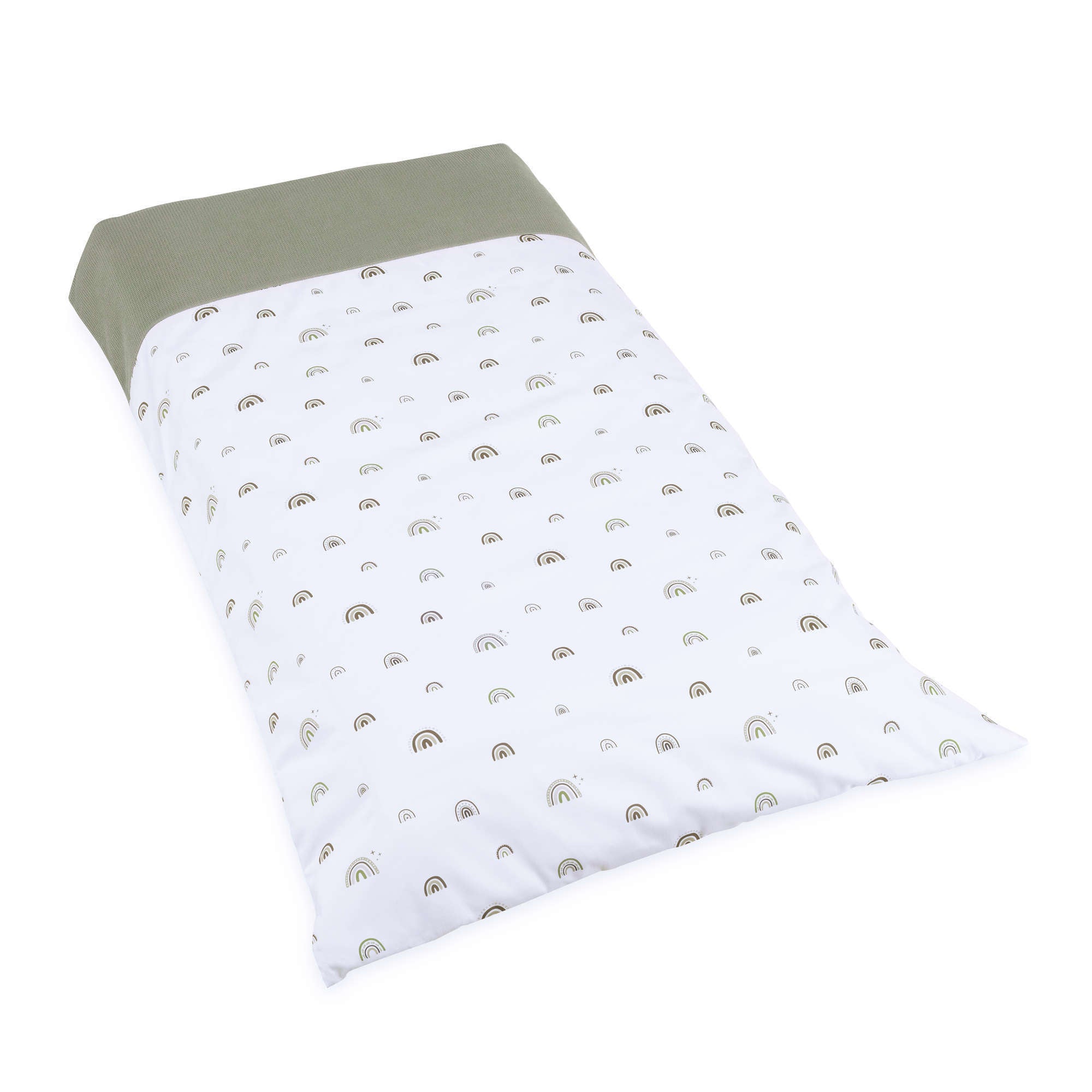 Funda nórdica cama júnior 90x200 cm verde-oliva · Espuma do mar 636F-127