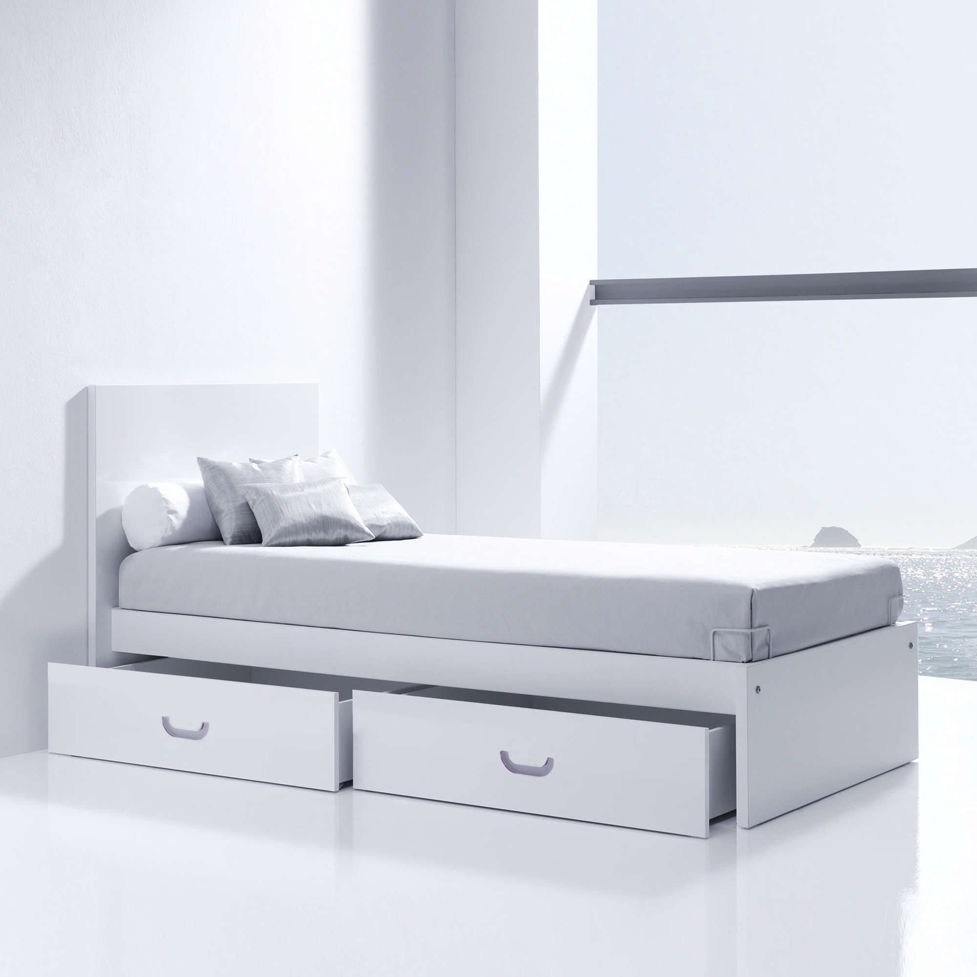 Cama juvenil de 90x200 cm con cajones para niños · Joy QC559