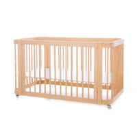Minicuna-cuna-cama todo en uno (4en1) madera · Crea Tre Nomad C301-M5000
