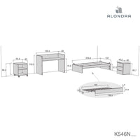 Cuna convertible 70x140 cm blanca/rosa · Sero More Quarzo K546-M7759